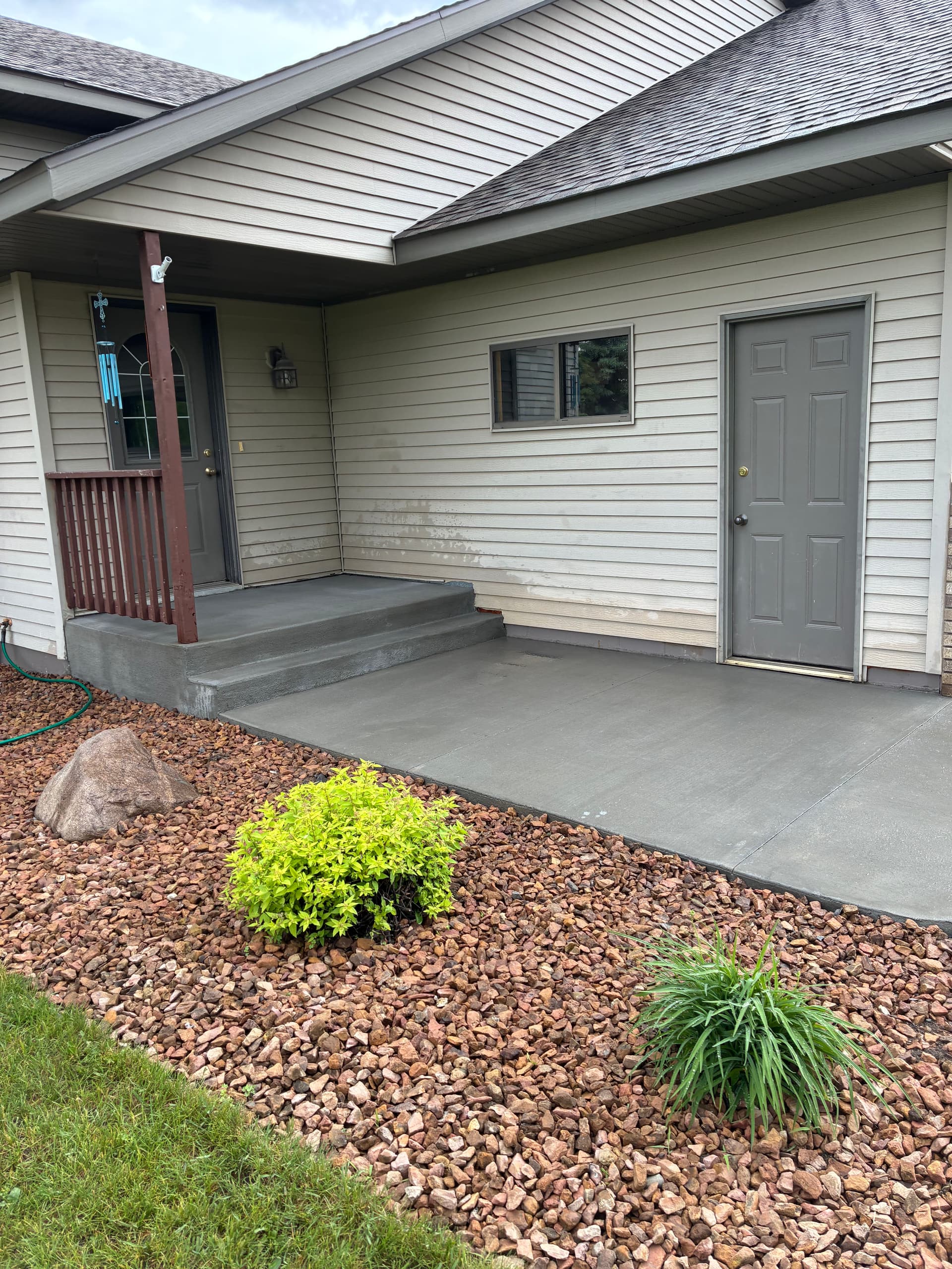 Old Steps and Apron Ripped Out, Fresh Concrete Installed image
